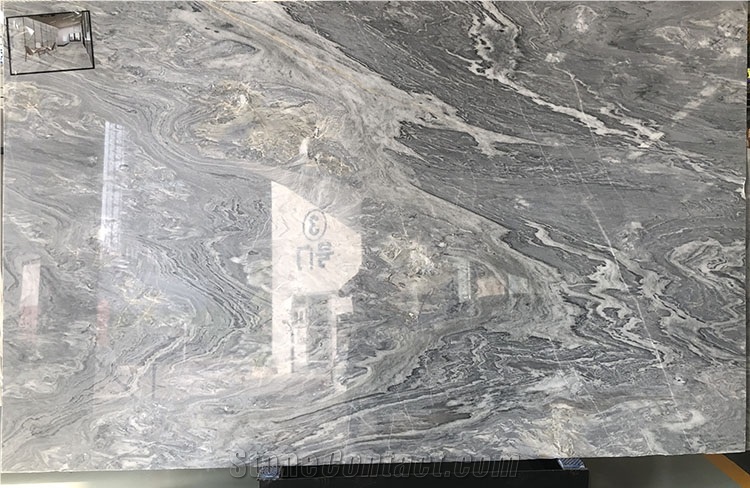 Free Samples Flooring Slabs Silver Grey Marble