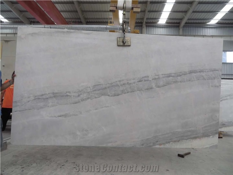Bookmatched Honed Ariston Grey Marble Slabs