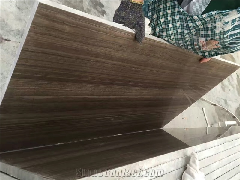 Good Quality Polished Coffee Wood Vein Marble Tile