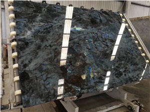 Good Quality Polished Lemurian Blue Granite Slabs