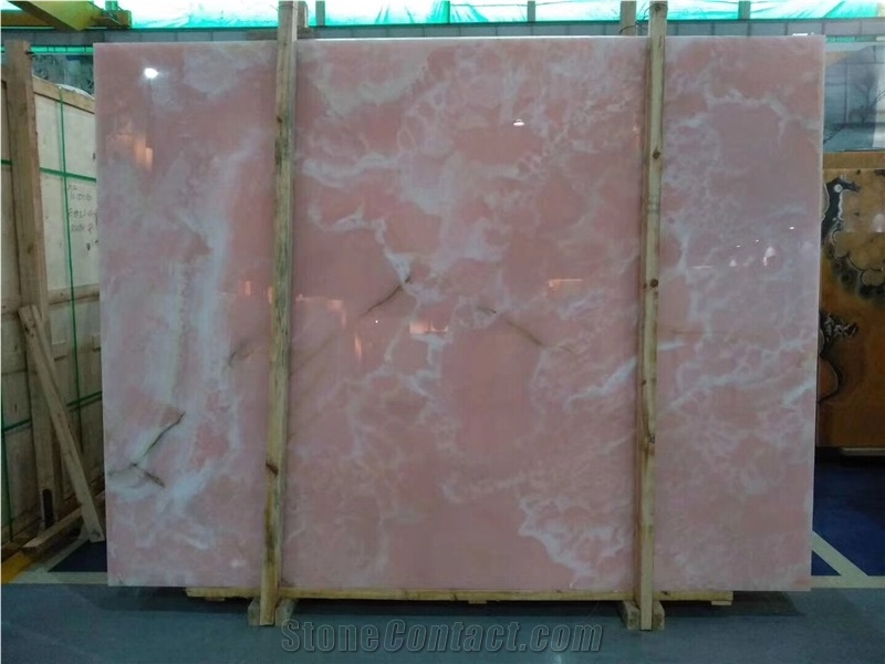 Hot Sale Polished Pink Onyx Slabs