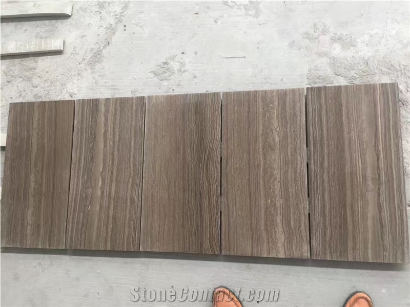 Polished Coffee Wood Vein Marble Bathroom Tiles
