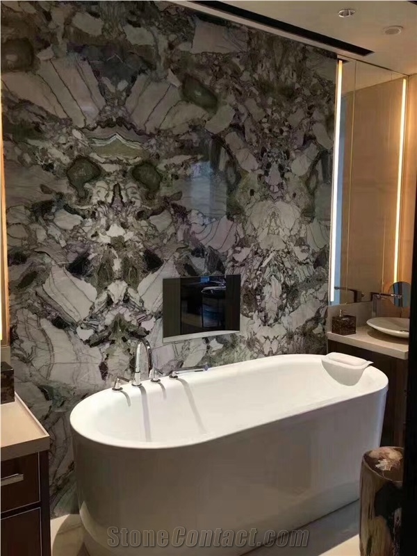 Polished Cold Jade Marble Slabs for Bathroom Tiles
