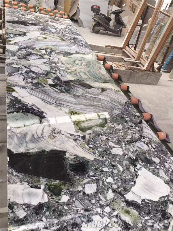 Polished Cold Jade Marble Slabs for Wall Claddings