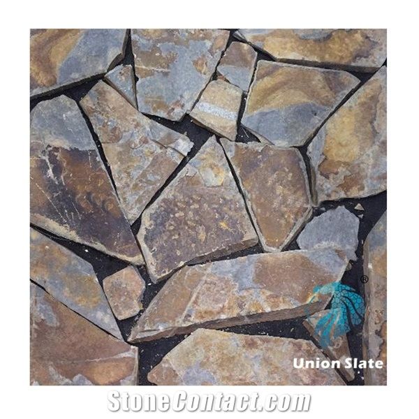 Rusty Irregular Outdoor Slate Stepping Stones from China