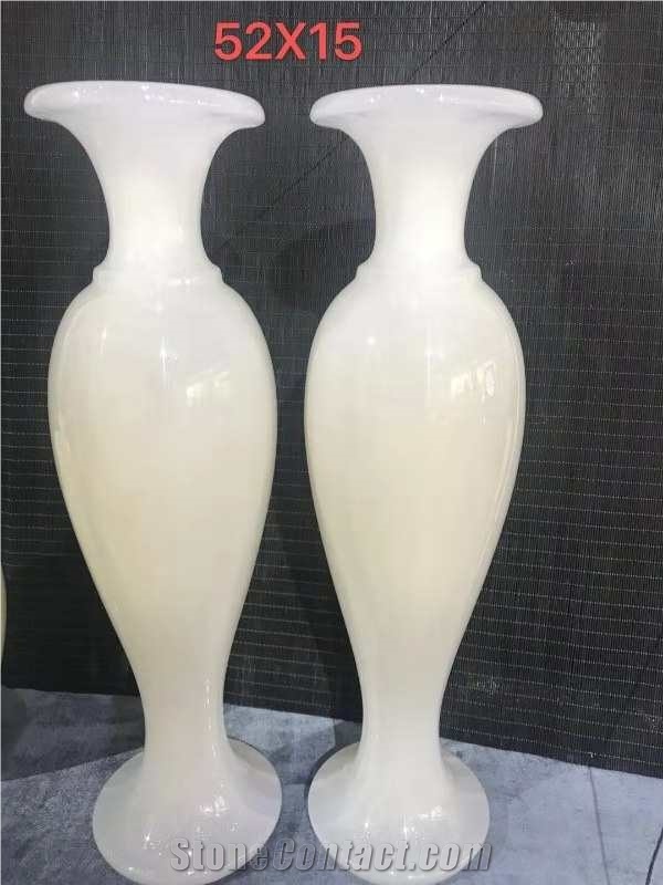 White Onyx Vases