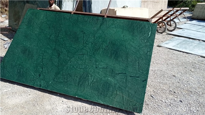 India Green Marble Polished 2cm Slab