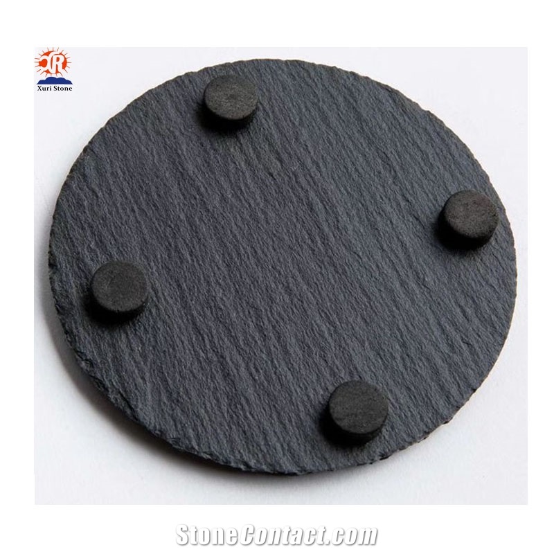 Black Slate Round and Square Seriving Tray