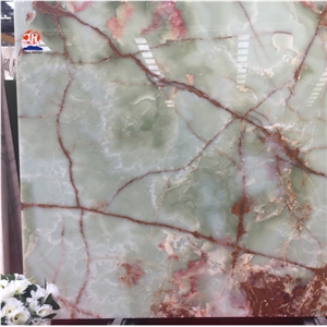 Natural Stone Green Onyx Marble Slab and Wall