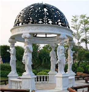 Natural Marble Hand Carved Customized Gazebo