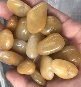 Natural Yellow River Stone Polished Pebbles