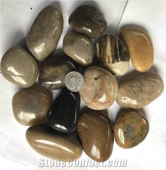 Polished River Stone Mix Color Pebbles