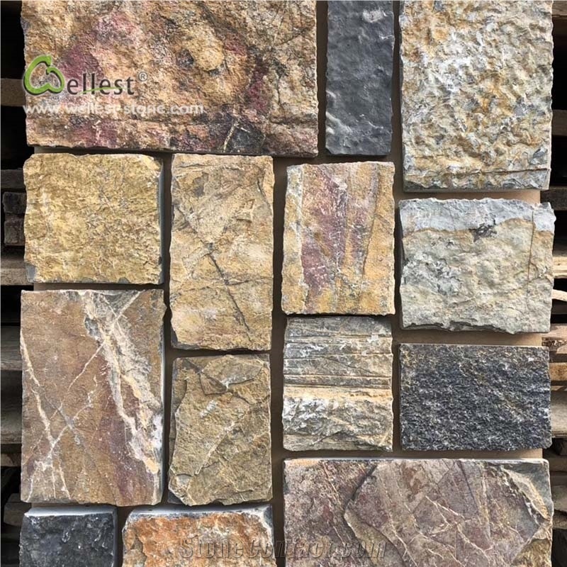 Colorful Brick Look Loose Stone Field Stone