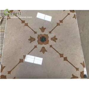 Diagonal Pattern Mosaic Interior Floor Medallion