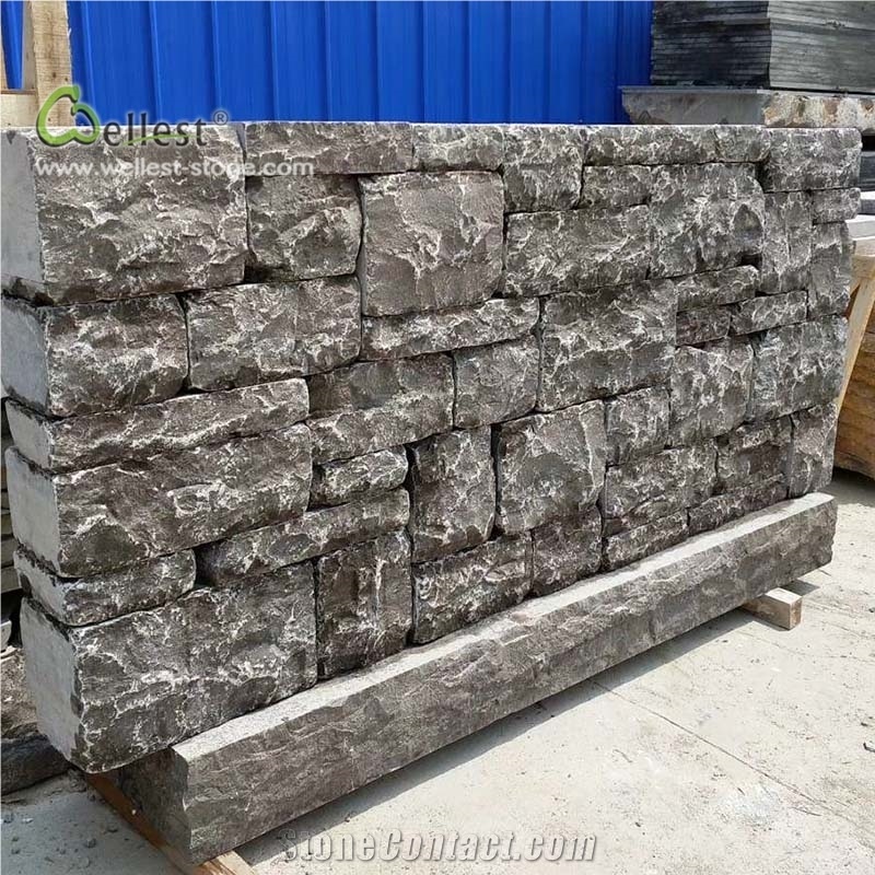 Drak Grey Retaining Wall Block Fencing Wall Stone