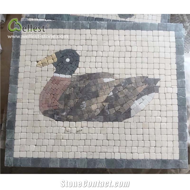 Duck Pattern Mosaic Interior Medallion