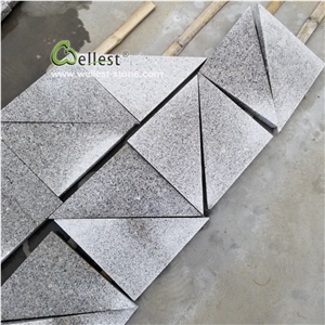 Grey Granite Pattern Floor Tile with Black Grain