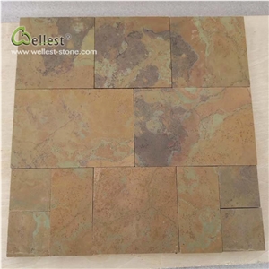 Khaki Green Floor Tile Paver Pattern Pavement