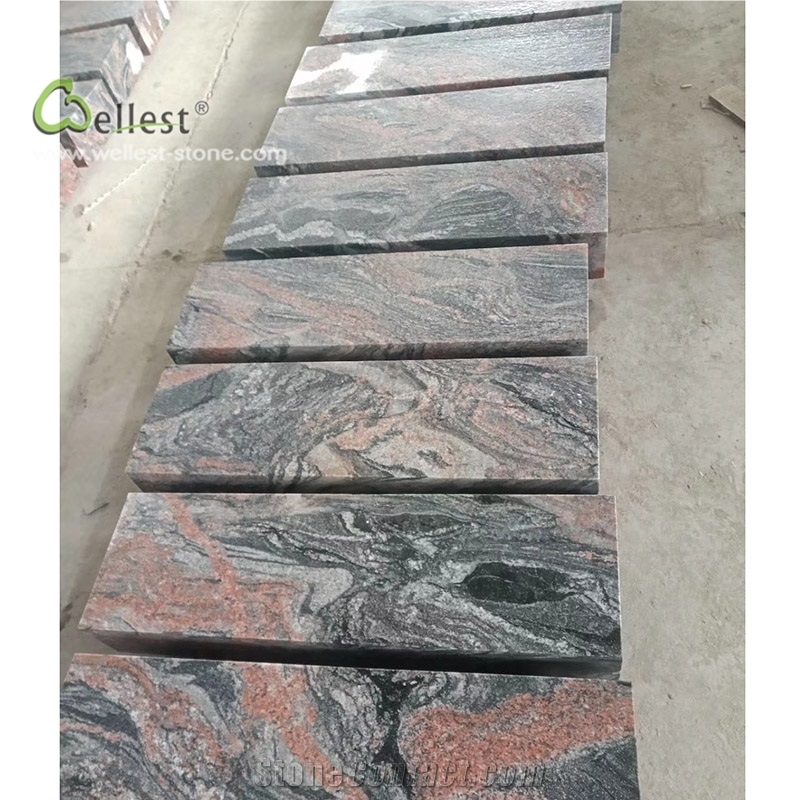 Red Black Mixed Color Kerb Stone