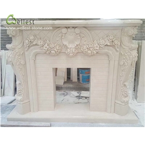 White Marble Fireplace Surround Mantel