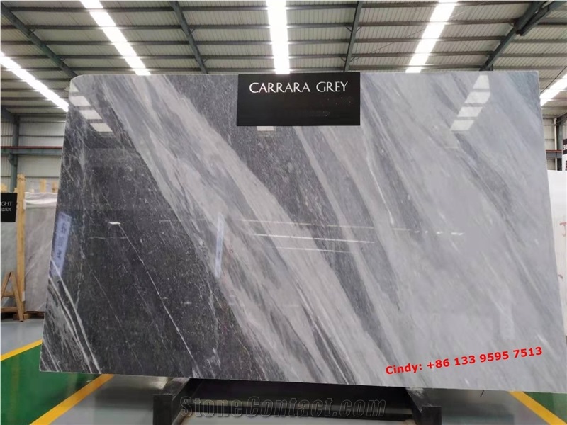 Italy Carrara Grey Marble Slabs