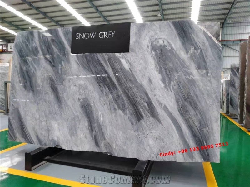 Italy Snow Grey Marble Slabs