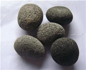 Black Lava Pebbles for Firepits Decorative Stone
