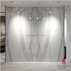Bookmatch White Marble Look Porcelain Slab