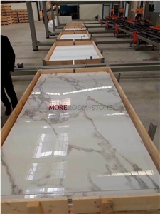 Bookmatch White Marble Look Porcelain Slab