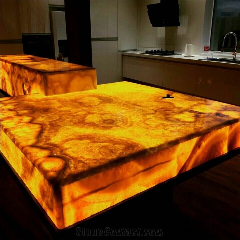 Natural Translucent Thin Onyx Stone Panel Backlit from China ...