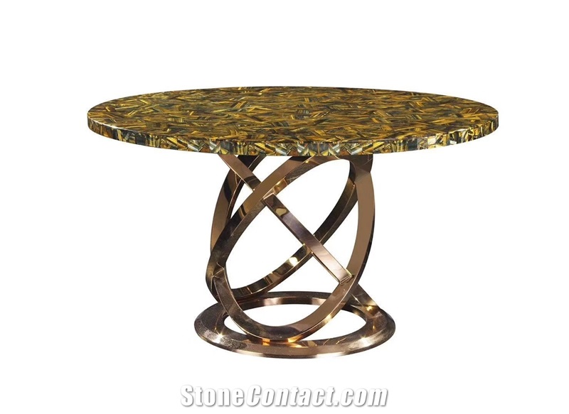 Round Luxury Marble Coffee Dining Table Top Design