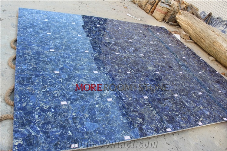 Sodalite Blue Precious Stone Slab Tiles