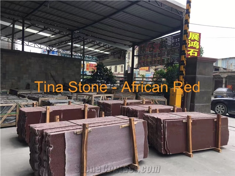 African Red Granite Slabs Wall Floor Covering