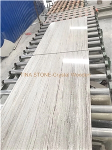Crystal Wooden Marble Tiles Slabs Wall Cladding