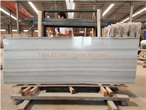 Crystal Wooden Marble Tiles Slabs Wall Cladding