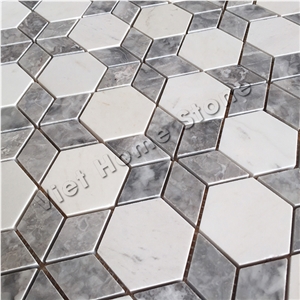 Hexagram Marble Mosaic, Design Mosaic
