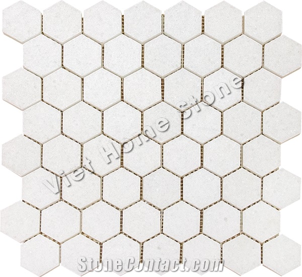 Vietnam Marble Hexagon Mosaic Tile