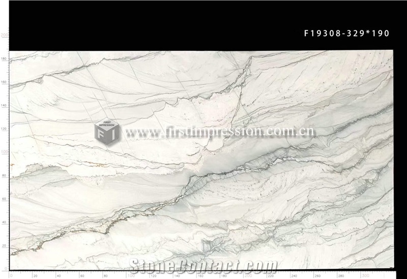 Brazil Calacatta Super White Grey Quartzite Slabs