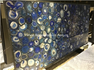 Luxury Blue Agate Slabs,Gemstone Tiles