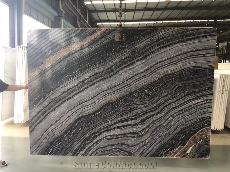 Silver Wave Marble Slab/Ancient Wood Marble