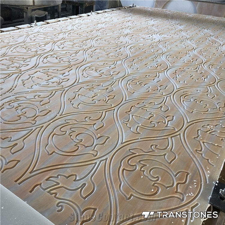 Alabaster Cnc Curving Chinese Style for Wall Decor