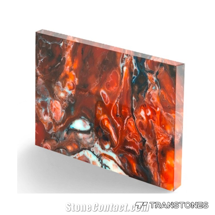 Artificial Marble Red Stone Alabaster Sheet