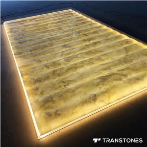 Backlit Yellow Onyx Sheet Cnc for Home Wall Decors