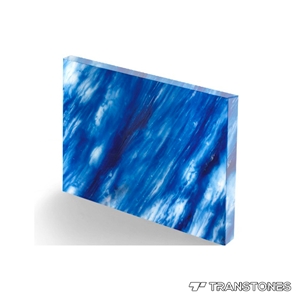 Blue Faux Alabaster Sheet for Table Top