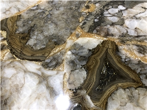 Crystallized Onyx Stone Artificial Wall Tiles