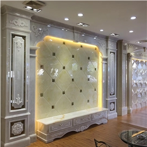 Faux Translucent Onyx Slabs Alabaster Wall Panels