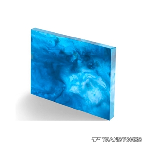 High Gloss Sky Blue Alabaster Acrylic Sheet