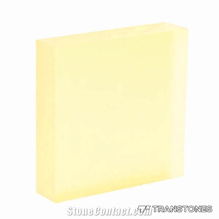 Lemon Yellow Artificial Stone Acrylic Wall Panels
