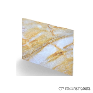 Polished Gold Artificial Stone for Countertops