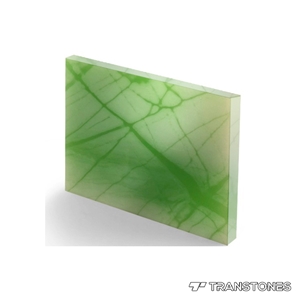 Translucent Green Alabaster Sheet for Table Top